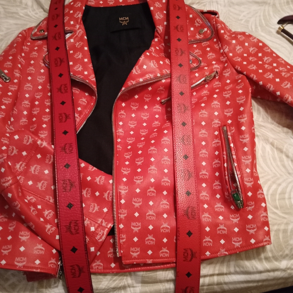 Mcm leather jacket